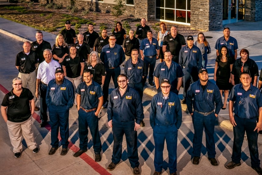 Group of Rush Truck Centers technicians